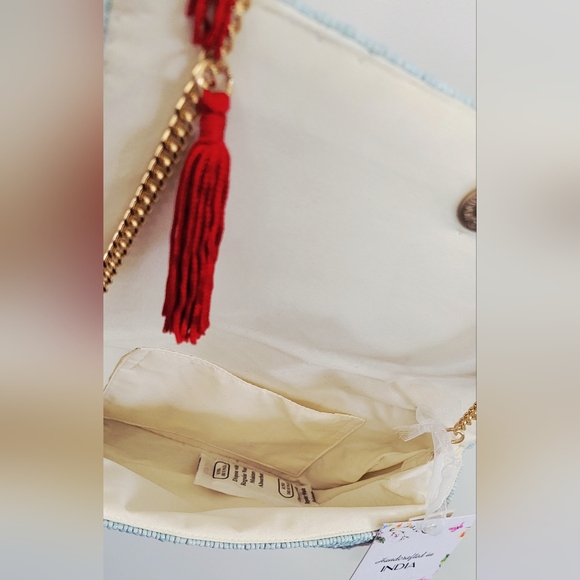 Viral TikTok Beaded Tomato Slice Shoulder Bag Purse Handcrafted in India NWT - Picture 15 of 15